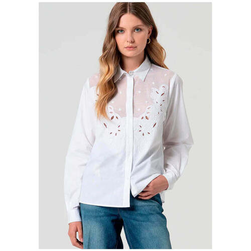 Textil Mulher camisas Fracomina FS25ST6020W403Q5-278-1-1 Branco