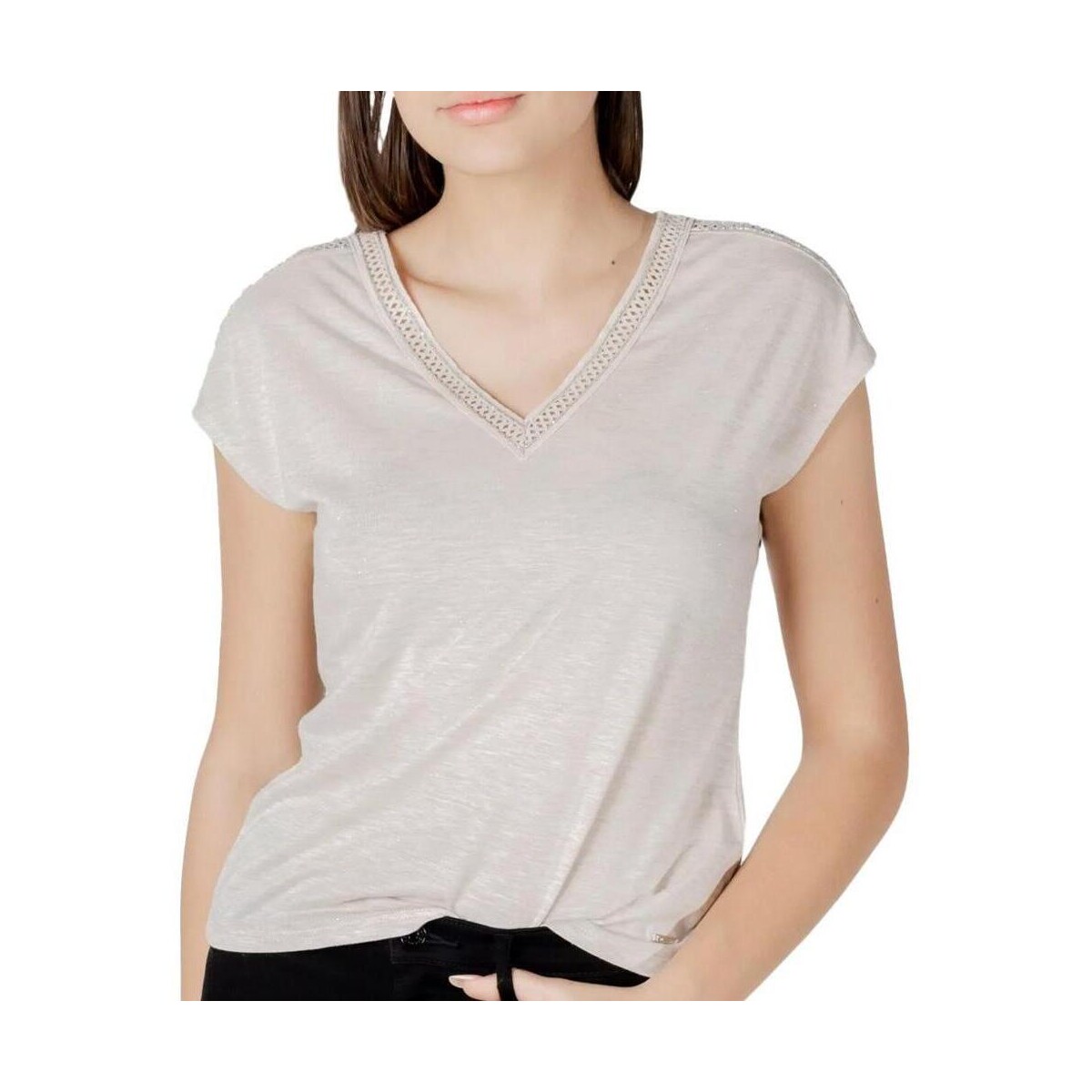 Textil Mulher T-shirts e Pólos Morgan  Bege