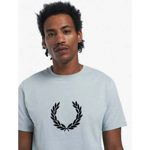 Textil Homem T-shirt mangas compridas Fred Perry  Azul