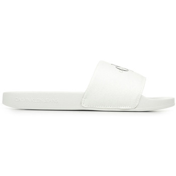Sapatos Mulher Sandálias Calvin Klein Jeans Slide Monogram Wn Branco