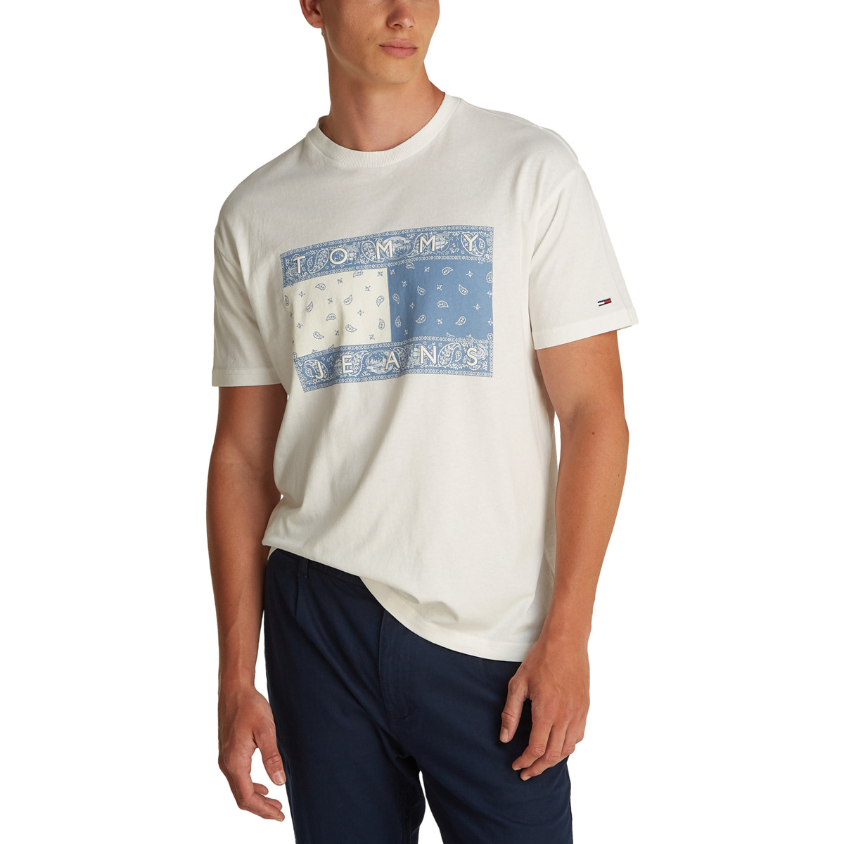 Textil Homem Polos mangas compridas Tommy Hilfiger TJM RLX PAISLEY FLAG DM0DM20810 Branco