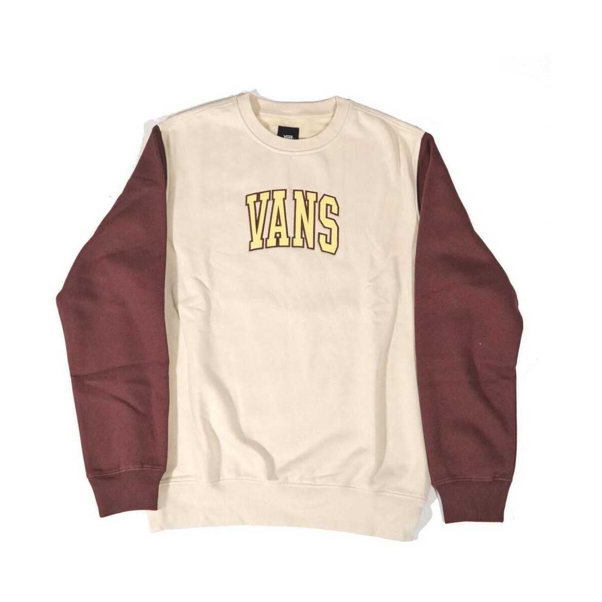 Textil Mulher Sweats Vans BLOCKED CREW FLEECE Bege