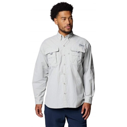 Textil Homem Camisas mangas comprida Columbia Pfg Bahama Cinza