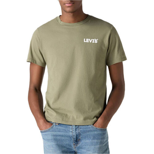 Textil Homem Polos mangas curta Levi's _M_LSE_GRAPHIC CREWNECK TEE Verde