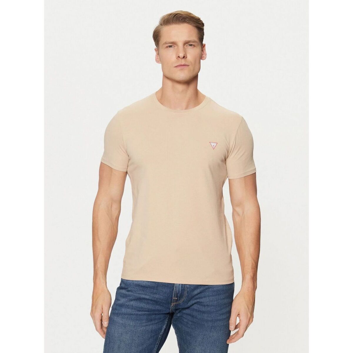 Textil Homem T-shirts e Pólos Guess M2YI36 I3Z14 CORE TEE-G1DR NEUTRAL SAND Bege