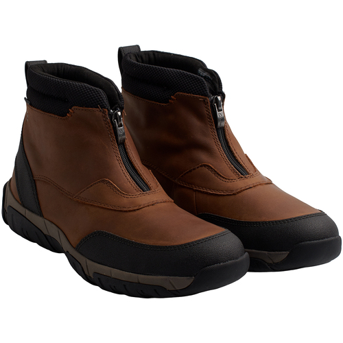 Clarks ACHORN-ZIP-DARK TAN LEATHER Castanho