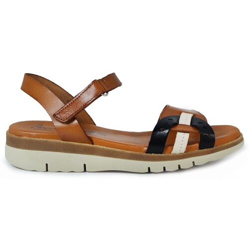 Sapatos Mulher Sandálias Aplauso SANDALIAS DE PIEL CON PLANTA DE GEL  4631 COMBI CUERO Castanho
