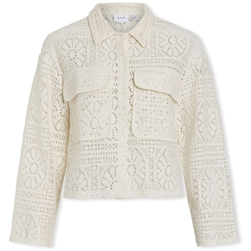 Textil Mulher Casacos Vila Casaco Merinda - Birch Branco