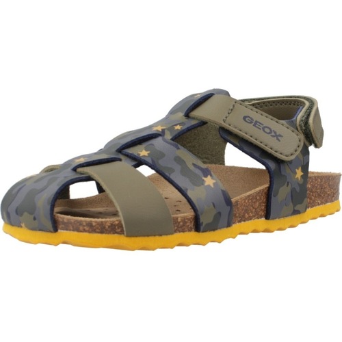 Sapatos Rapaz Sandálias Geox B SANDAL CHALKI BOY Verde