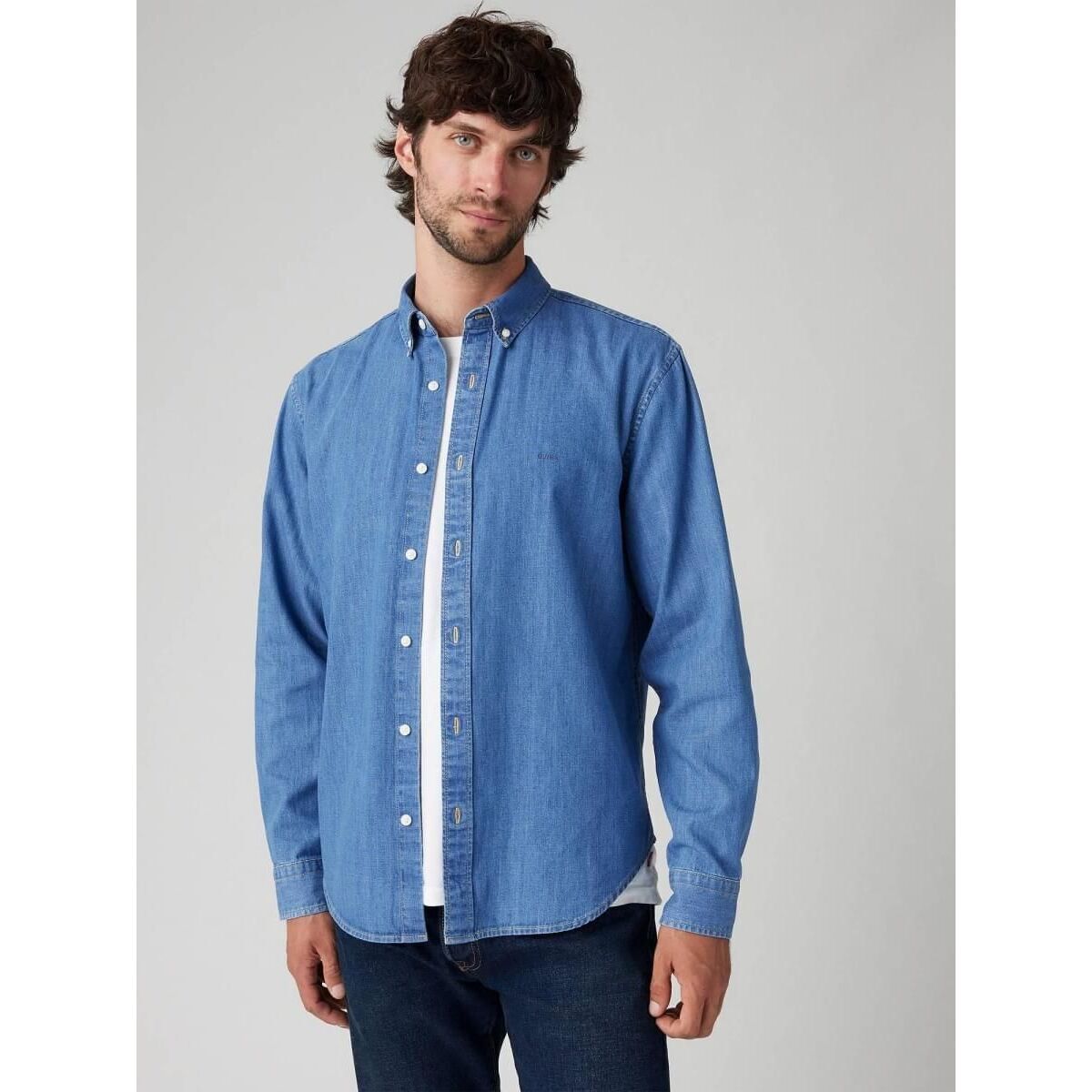 Textil Homem Camisas mangas comprida Levi's A7210 0025  AUTHENTIC BUTTON DOWN-WOODROW MID WASH Azul
