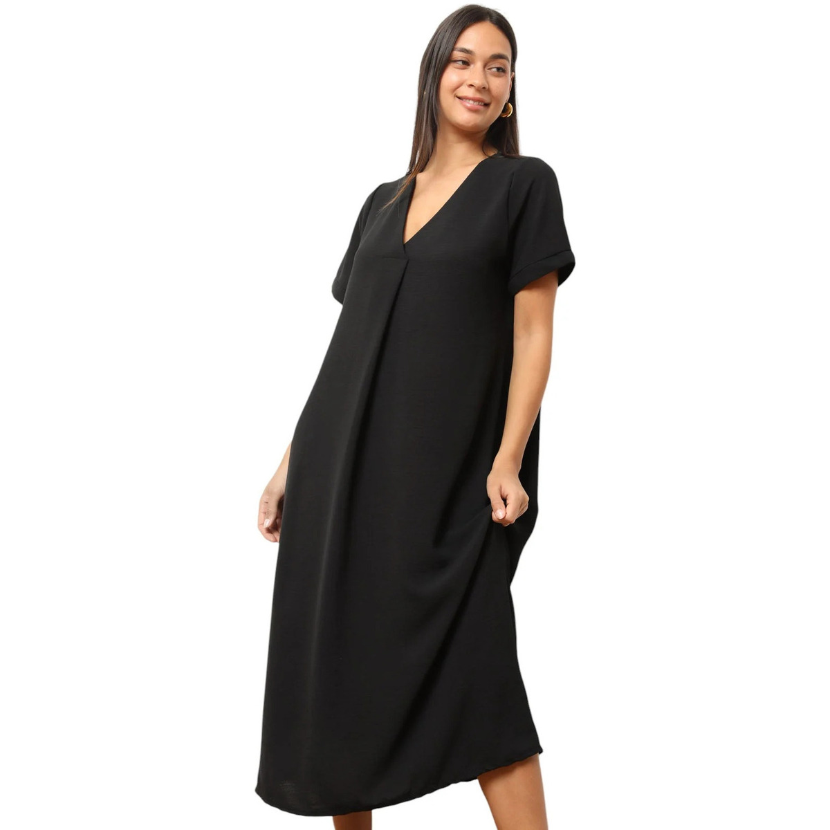 Textil Mulher Vestidos La Modeuse 75172_P177624 Preto
