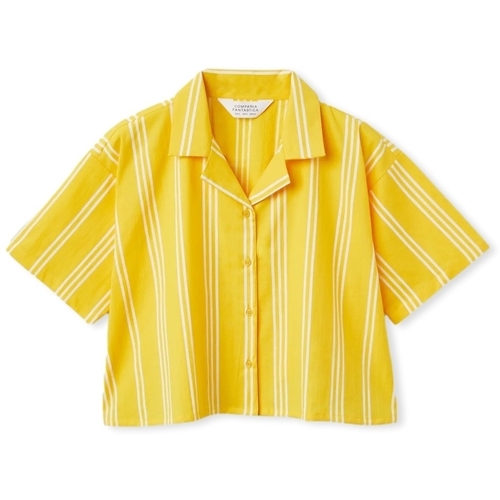 Textil Mulher Tops / Blusas Compania Fantastica COMPAÑIA FANTÁSTICA Camisa 40116 - Yellow Amarelo