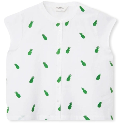 Textil Mulher Tops / Blusas Compania Fantastica COMPAÑIA FANTÁSTICA Camisa 41115 - White Branco