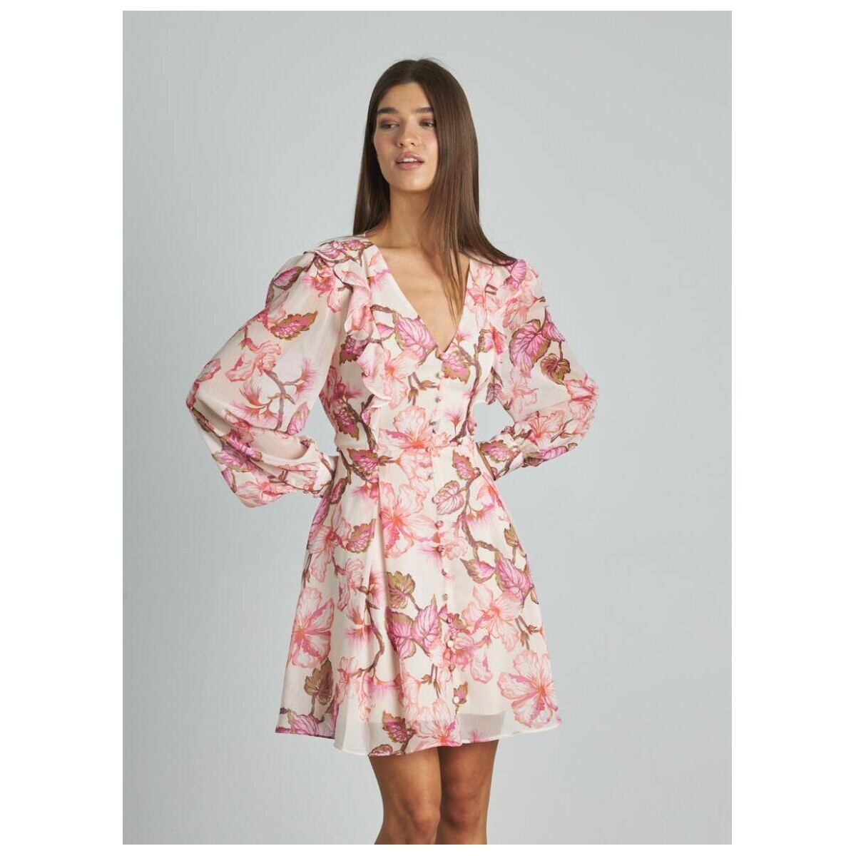 Textil Mulher Vestidos ALMA EN PENA V25CL0104 Rosa