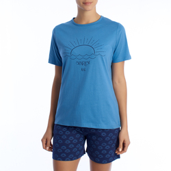 Textil Mulher Pijamas / Camisas de dormir Kisses&Love KL40000-252 Marinho
