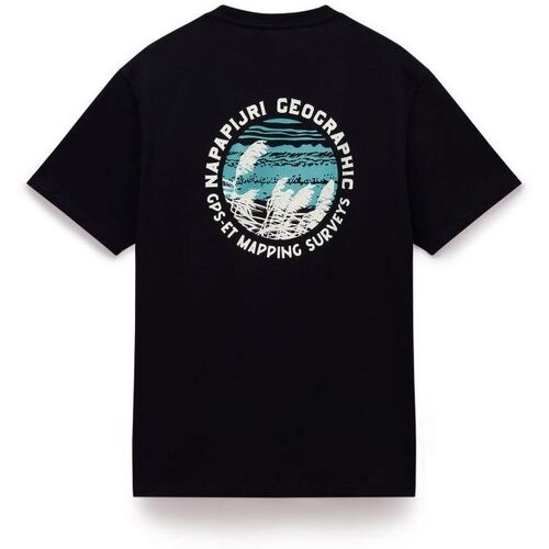 Textil Homem T-shirts e Pólos Napapijri S-VIGNONI NP0A4ILX-9411 BLACK Preto