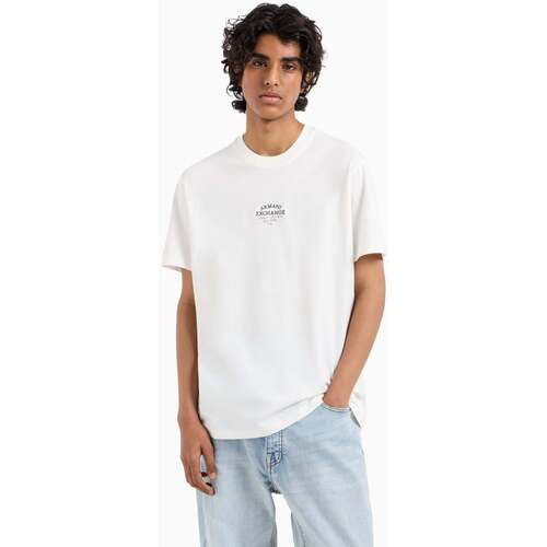Textil Homem T-shirts e Pólos EAX XM000761AF12308U0009-1-1 Branco