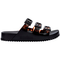 Sapatos Mulher Sandálias Melissa Sandálias Cozy Stripes - Black/Clear Tortoise Preto