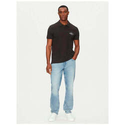 Textil Homem T-shirts e Pólos Calvin Klein Jeans J30J325664-0GM-2-1 Preto