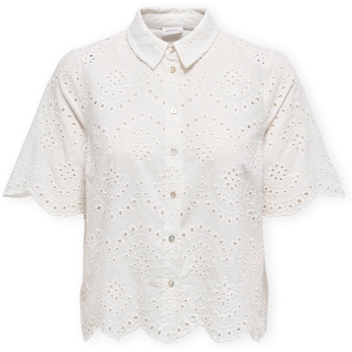 Textil Mulher Tops / Blusas Only Camisa Valais - Cloud Dancer Branco