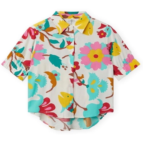 Textil Mulher Tops / Blusas Compania Fantastica COMPAÑIA FANTÁSTICA Camisa 11106 - Flowers 6 Multicolor
