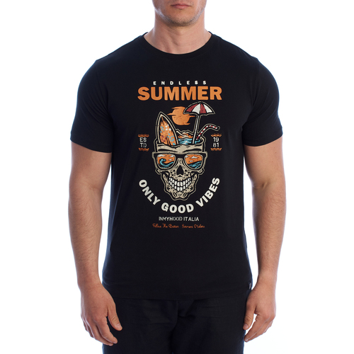 Textil Homem T-Shirt mangas curtas Inmyhood HS24MTS20-B-BLACK Preto