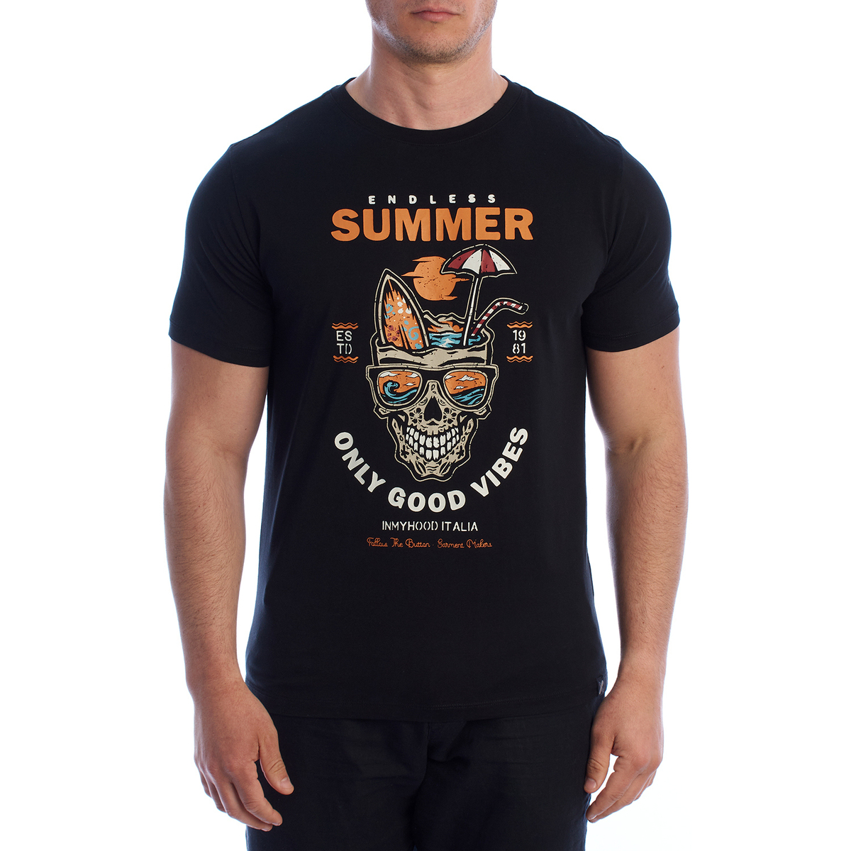 Textil Homem T-Shirt mangas curtas Inmyhood HS24MTS20-B-BLACK Preto