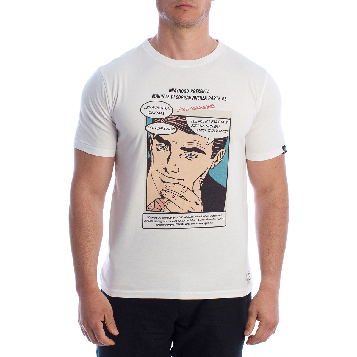Textil Homem T-Shirt mangas curtas Inmyhood HS24MTS21-C-WHITE Branco