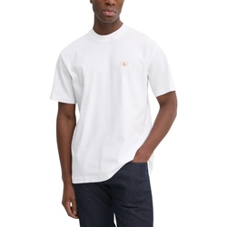 Textil Homem Polos mangas compridas Calvin Klein Jeans WOVEN LABEL RELAXED J30J326857 Branco