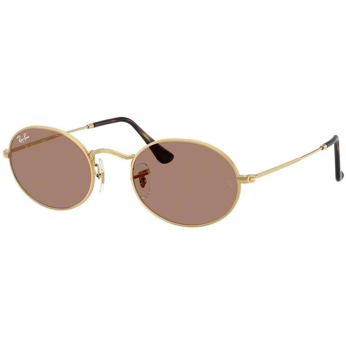 Relógios & jóias Homem óculos de sol Ray-ban OVAL UNISEX 0RB3547 001/1A Ouro