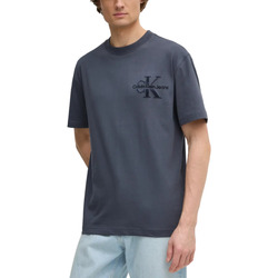 Textil Homem Polos mangas compridas Calvin Klein Jeans BRISTLE MONOLOGO TEE J30J327107 Cinza
