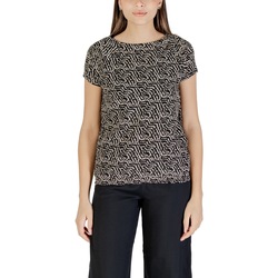 Textil Mulher Tops / Blusas Street One printed mat-mix shirt 323168 Preto