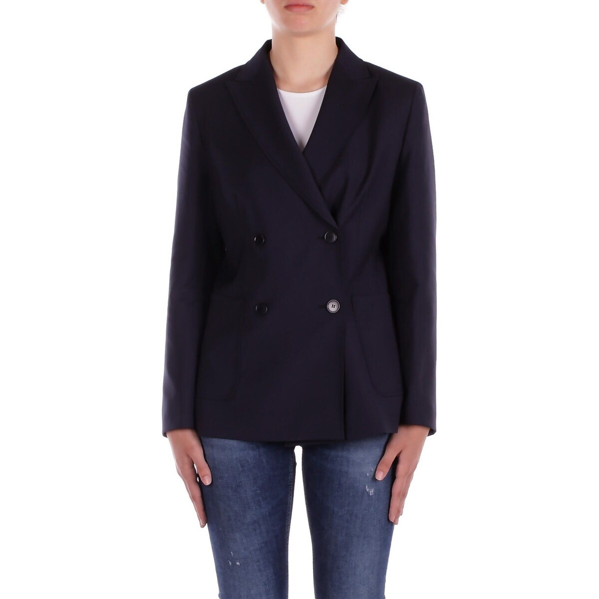Textil Mulher Casacos/Blazers Max Mara NERVOSO Azul