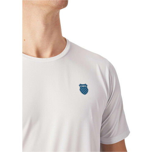 K-Swiss CAMISETA HYPERCOURT MIX MELANGE CREW Branco