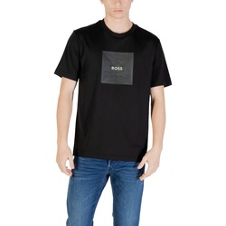Textil Homem Polos mangas compridas BOSS Tee Logo Rib 10270342 01 50538096 Preto