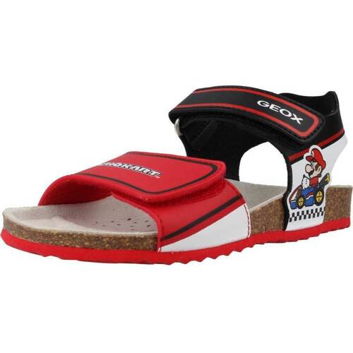 Sapatos Rapaz Sandálias Geox J GHITA BOY Vermelho