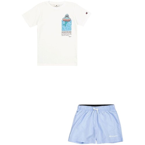 Textil Rapaz Todos os fatos de treino Champion 307063 Branco