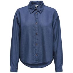 Textil Mulher camisas Only 15337928 CHARIS-DARK BLUE Azul