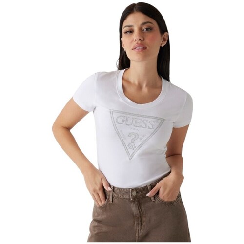 Textil Mulher T-Shirt mangas curtas Guess W5RI11J1314G011 