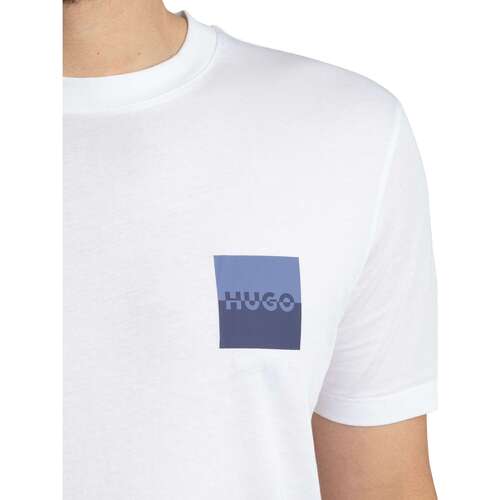 BOSS Camiseta com logotipo no peito Dapusi Branco