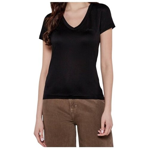 Textil Mulher T-Shirt mangas curtas Guess W5GP31KCSX2JBLK 