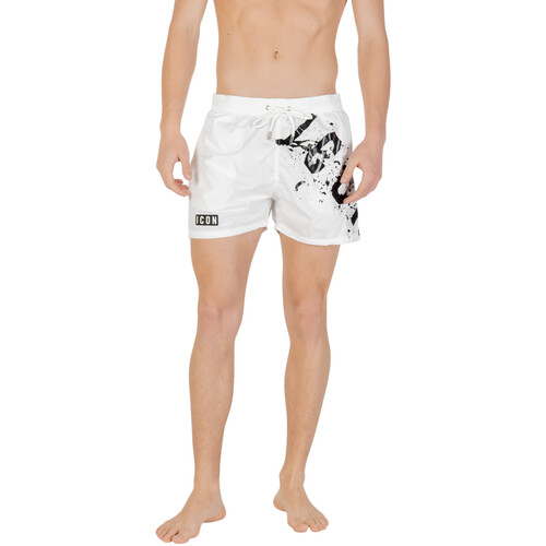 Textil Homem Fatos e shorts de banho Icon STAMPA SCHIZZATO SUL FIANCO ICUS2S5W020 Branco
