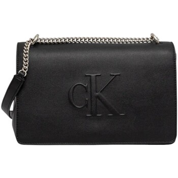 Malas Mulher Bolsa Calvin Klein Jeans SCULPTED EW FLAP CONV CHAIN LV04K3035G Preto