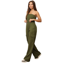 Textil Mulher Macacões/ Jardineiras La Modeuse 72660_P170862 Cáqui