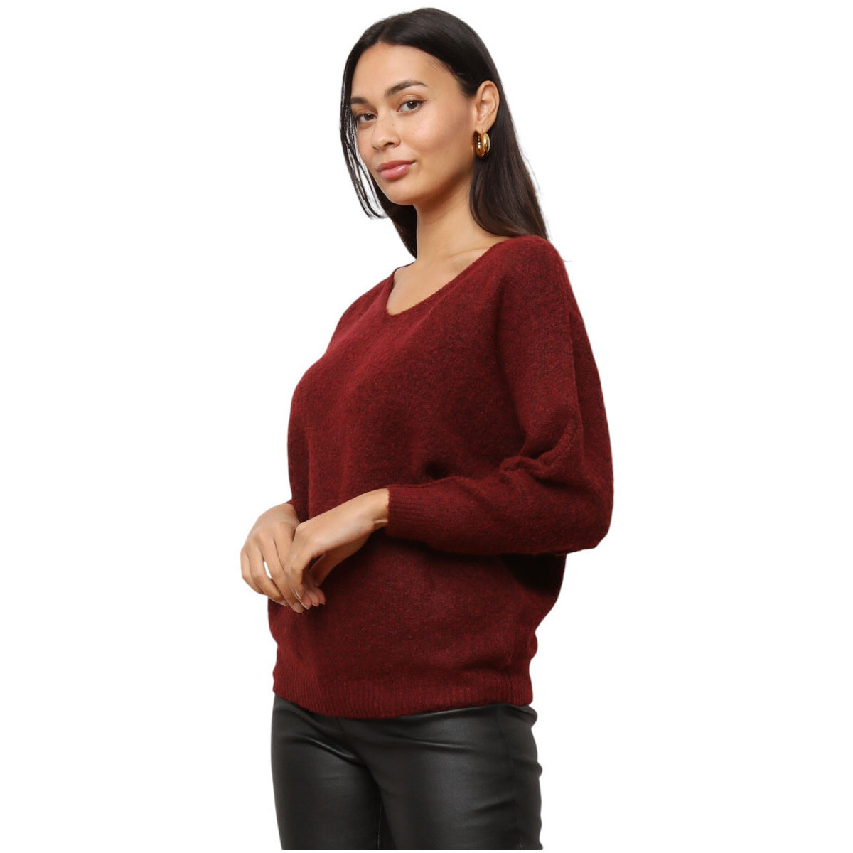 Textil Mulher camisolas La Modeuse 73191_P172676 Bordô