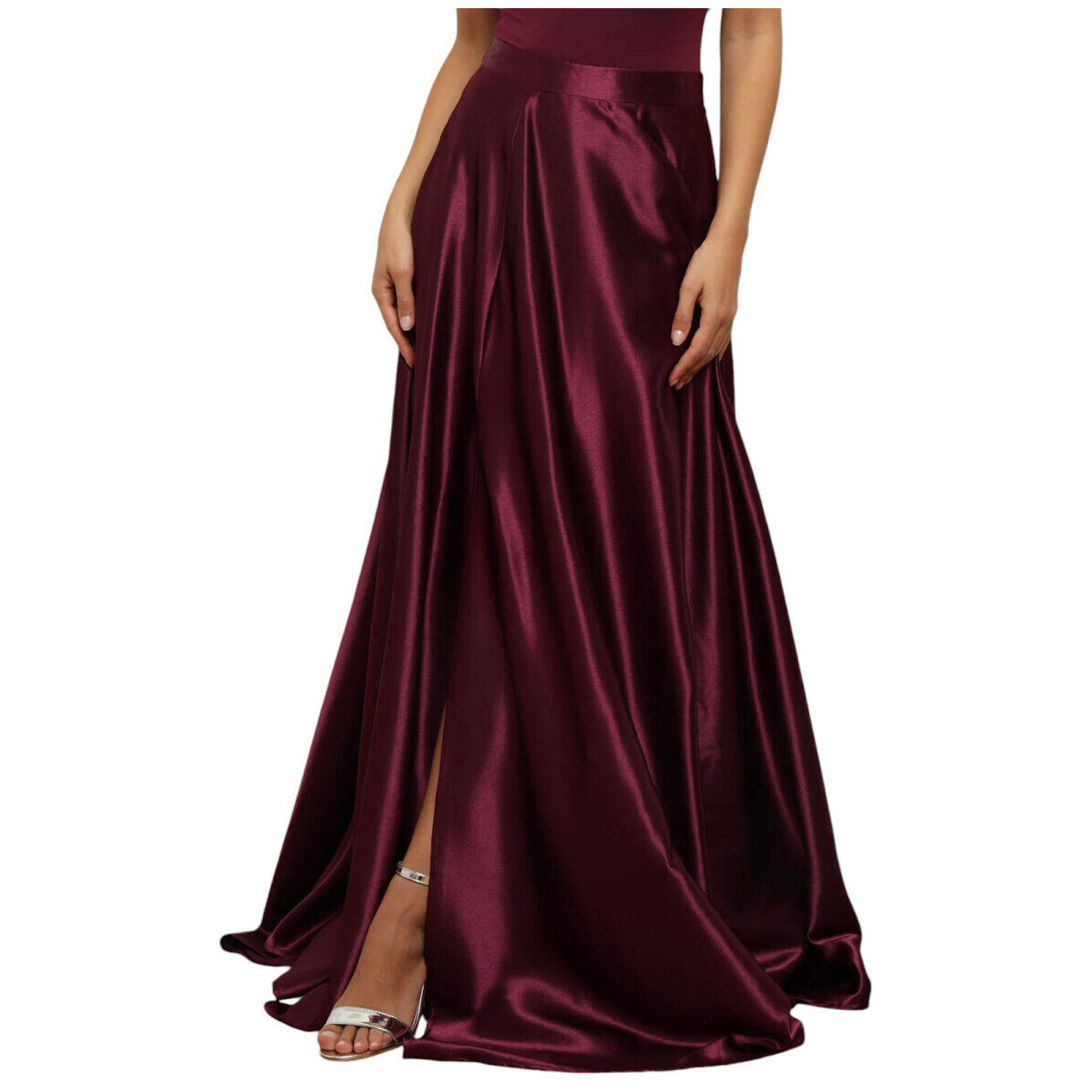 Textil Mulher Saias La Modeuse 73230_P172724 Bordô