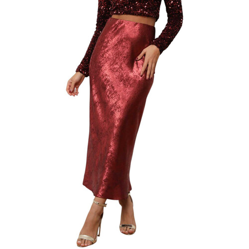 Textil Mulher Saias La Modeuse 73382_P173133 Bordô