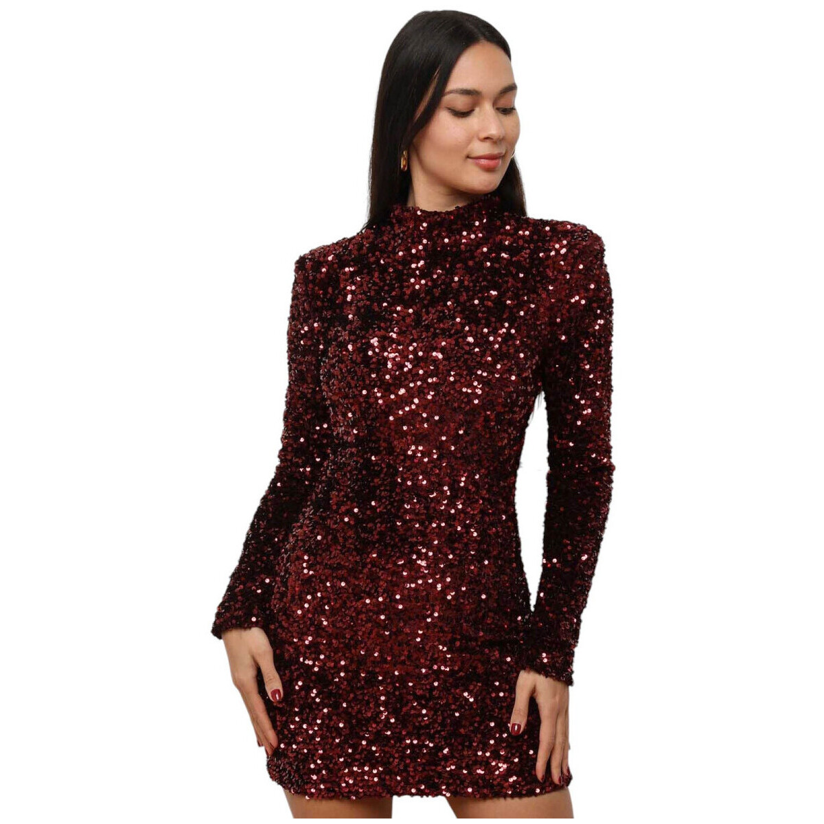 Textil Mulher Vestidos La Modeuse 73402_P173142 Bordô
