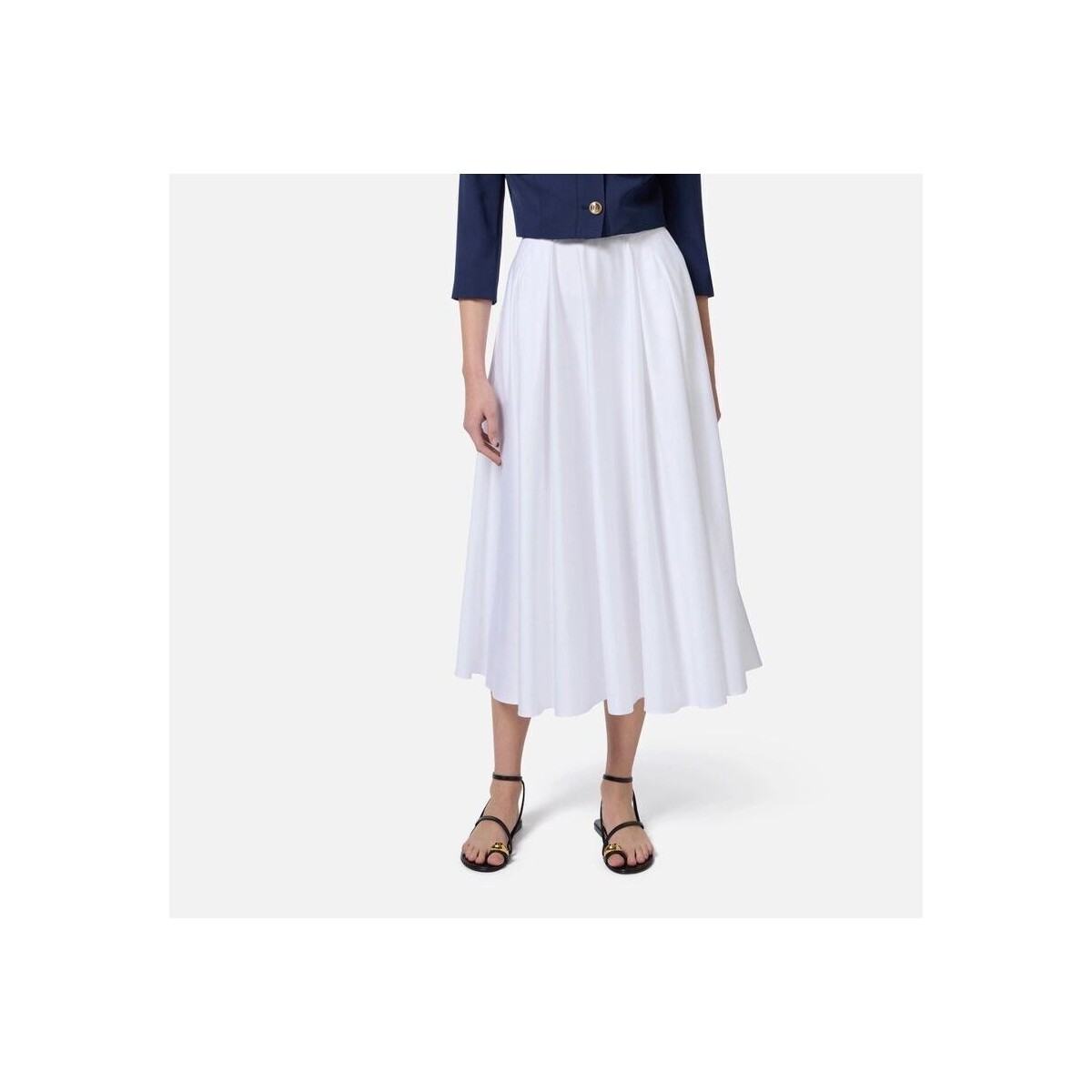 Textil Mulher Saias Elisabetta Franchi GO12152E2-100 Branco