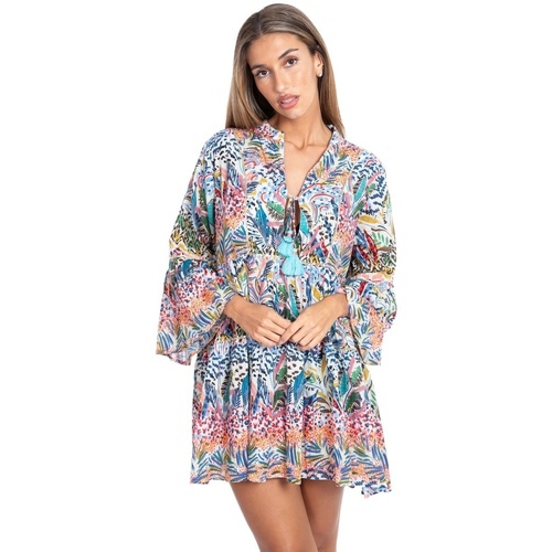 Textil Mulher Vestidos curtos Isla Bonita By Sigris Vestido Curto Azul